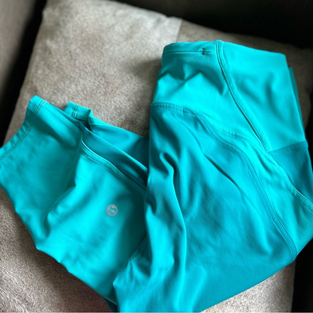 Lululemon teal green leggings gorgeous 10
